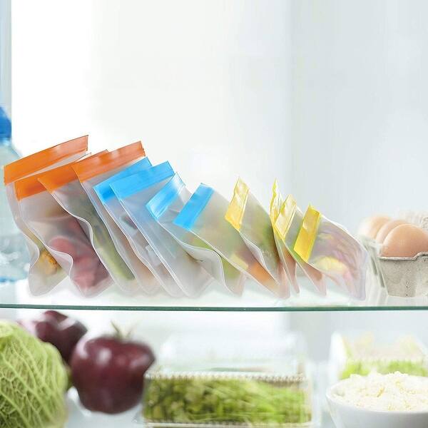 TidyZ Double Zipper Freezer Food Bags 15 Packs