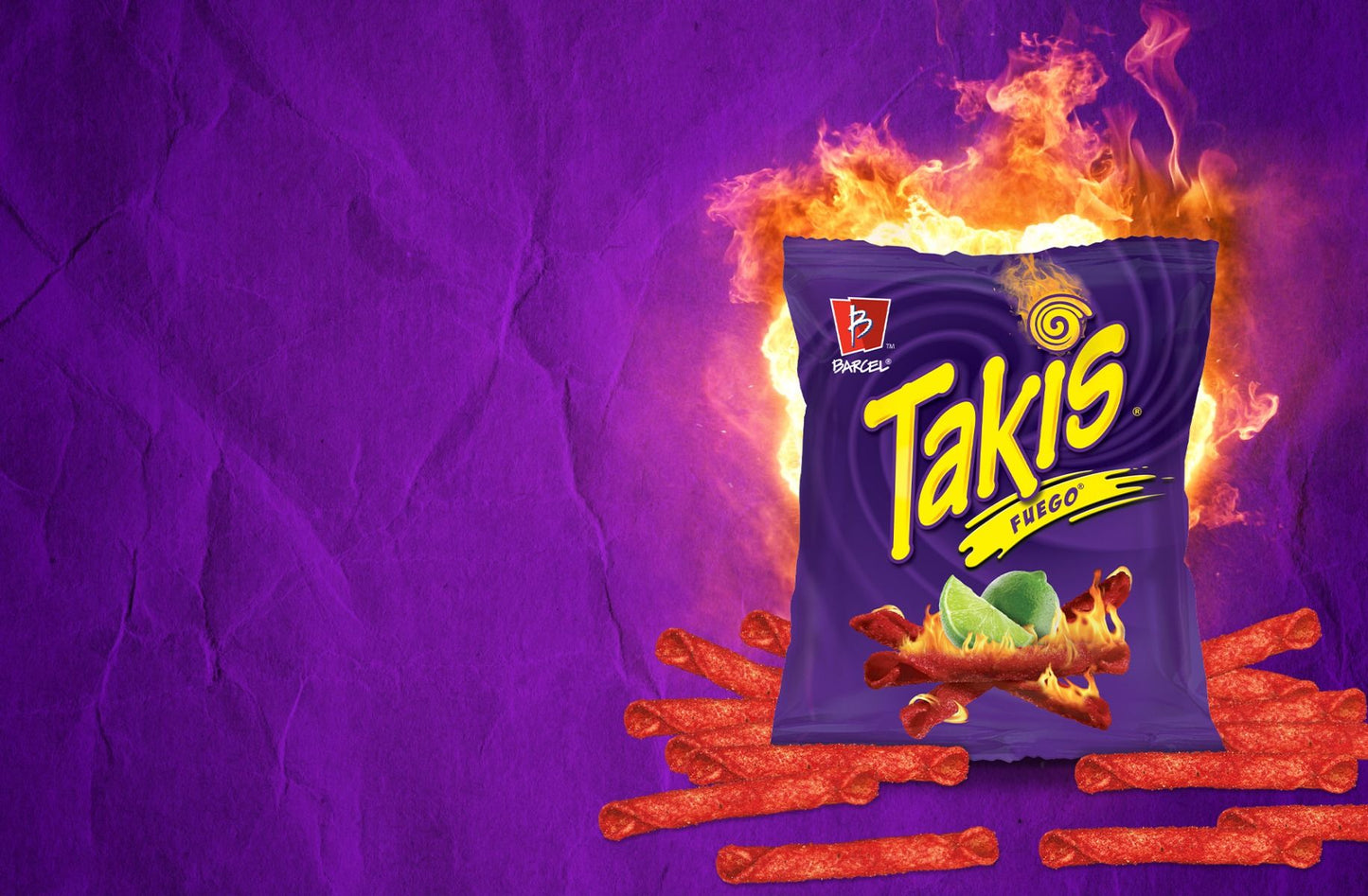 Takis Fuego Seasoned Chilli Corn Snack 100g