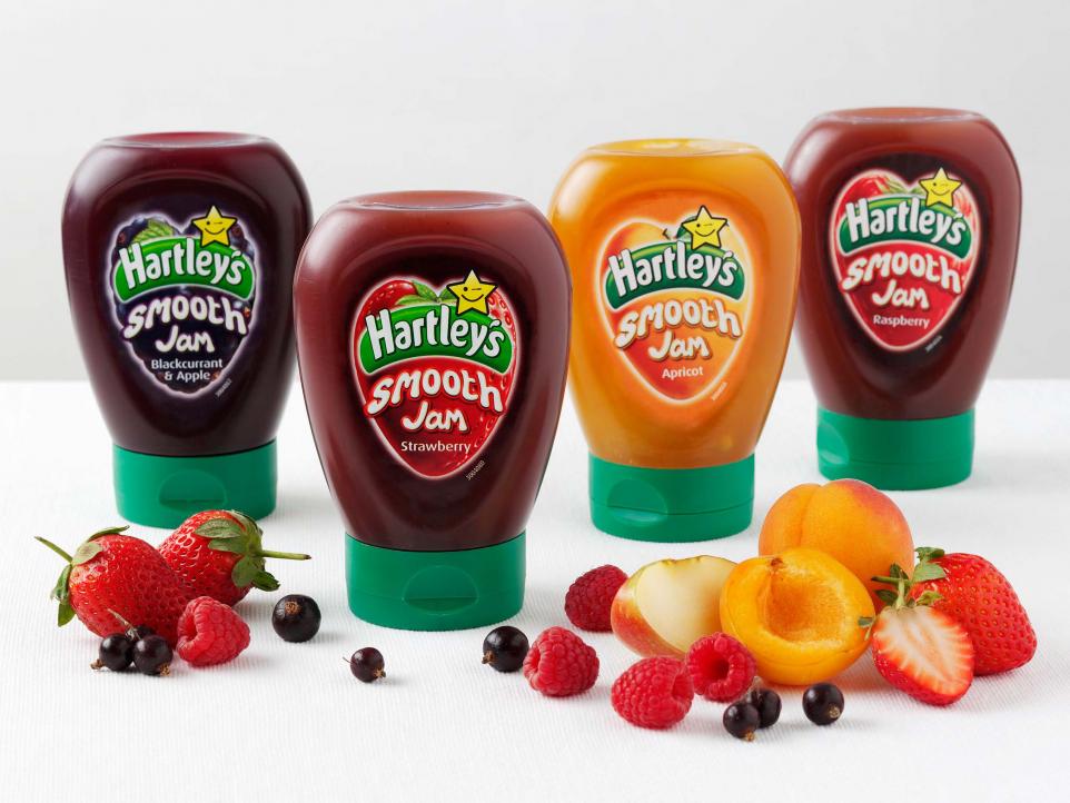 Hartleys Smooth Strawberry Jam Squeezy 340g