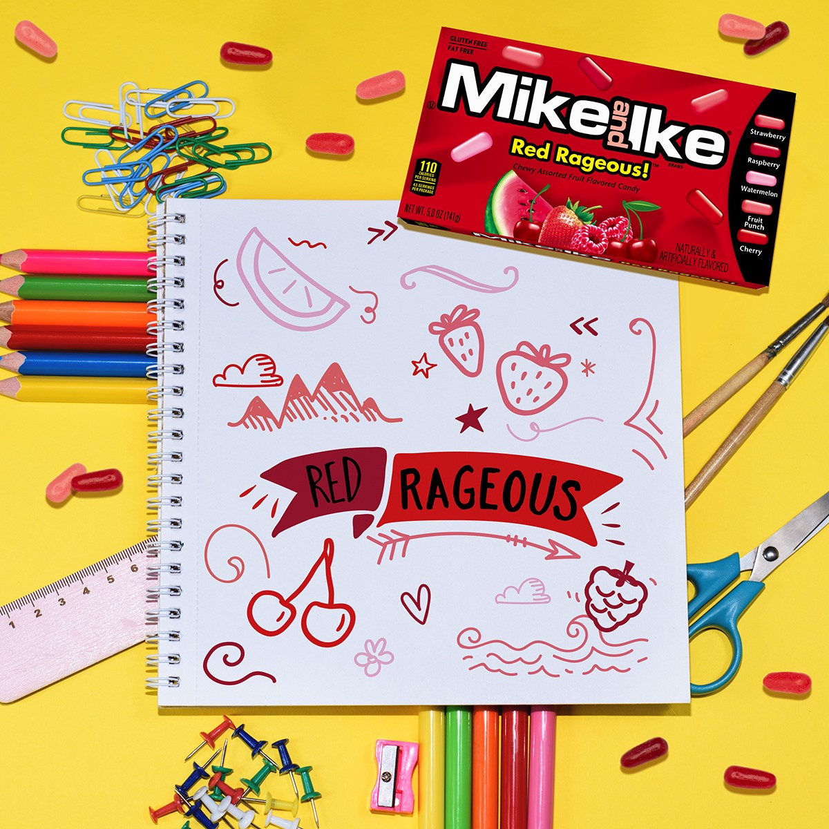 Mike & Ike Red Rageous Chewy Candy 120g