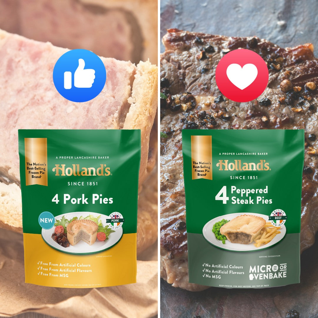 Holland's Peppered Steak Pies 4 Pack