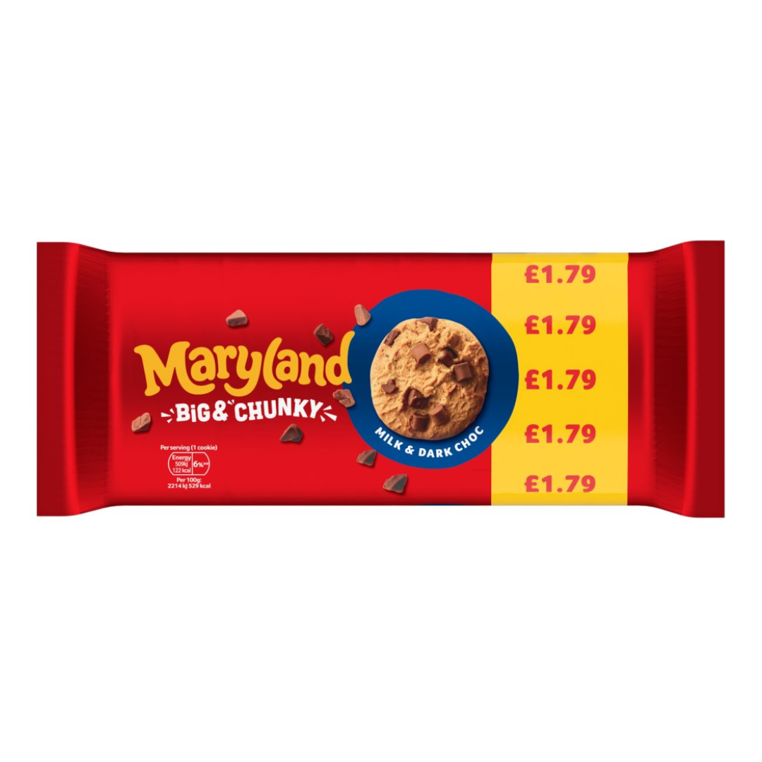 Maryland Big & Chunky Milk & Dark Choc Chip Cookies 180g