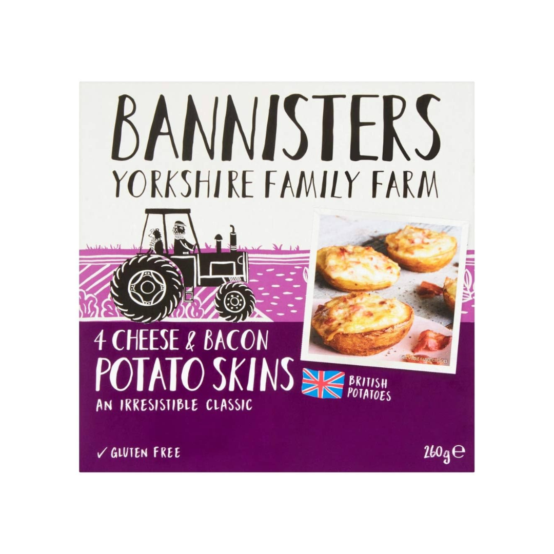 Bannisters Farm 4 Cheese & Bacon Potato Skins 260g