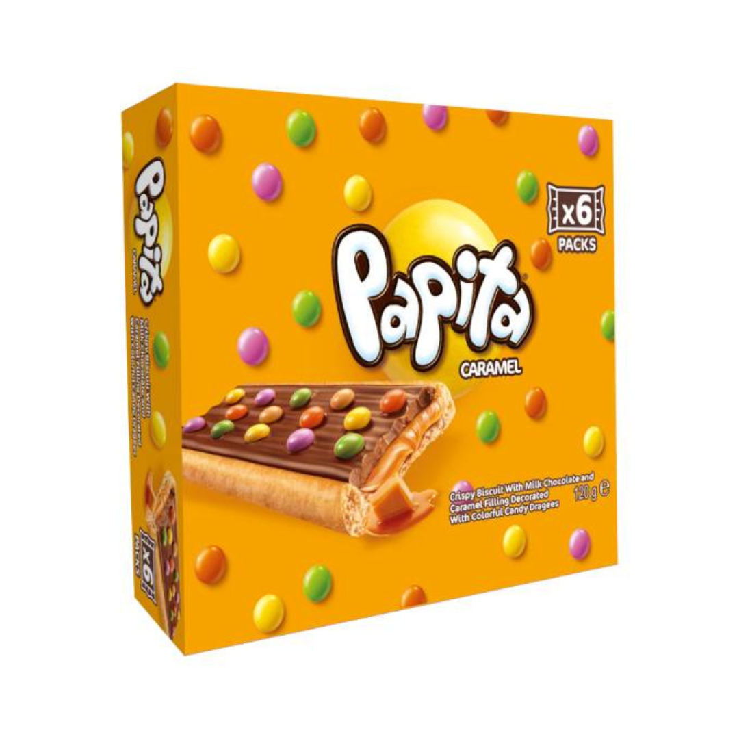 Papita Caramel Crispy Biscuit With Milk Chocolate Caramel 120g