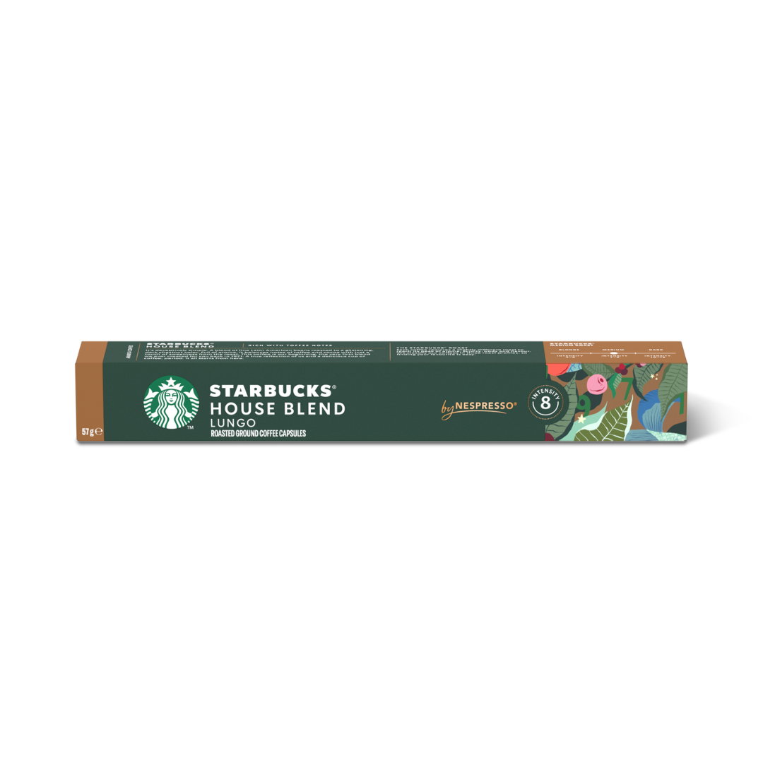 Starbucks by Nespresso House Blend Lungo Coffee Pods 10 Pods 57g