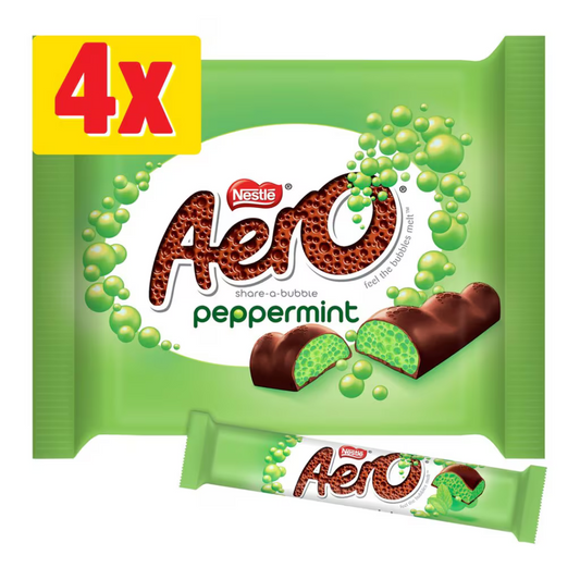 Aero Bubbly Peppermint Mint Chocolate Bar Multipack 108g