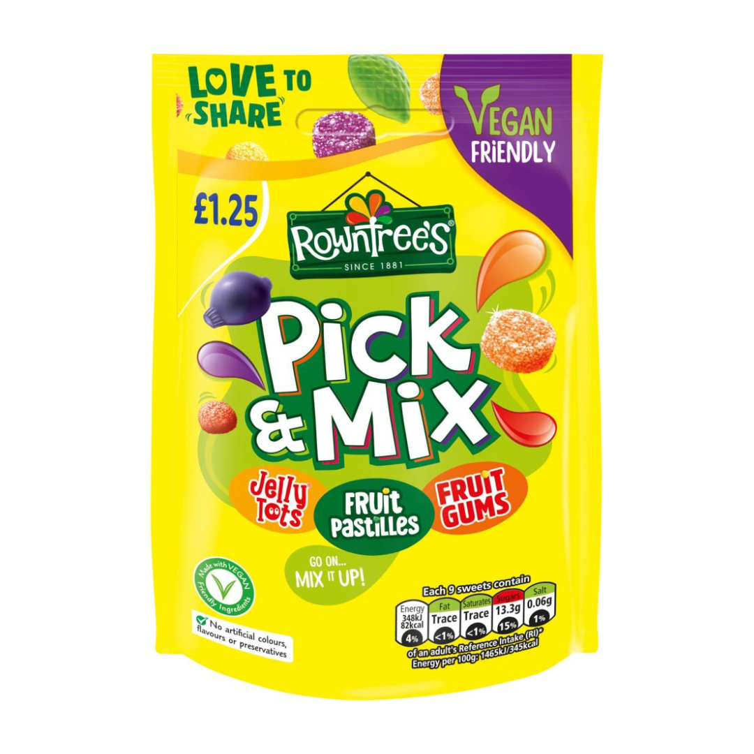 Rowntree's Pick & Mix Vegan Friendly Sweets Sharing Bag 150g