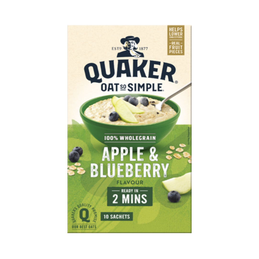 Quaker Oat So Simple Apple & Blueberry 10 Pack 360g