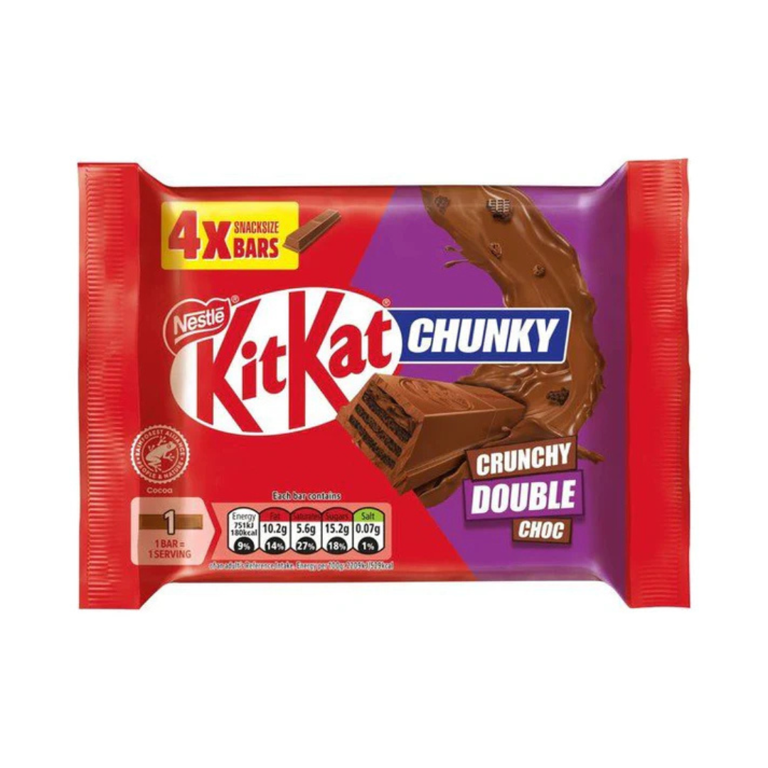Nestle Kit Kat Chunky Double Chocolate Multipack 4 x 34g