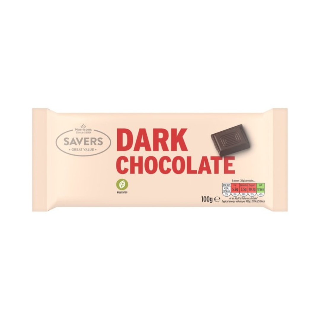 Morrisons Savers Dark Chocolate 100g