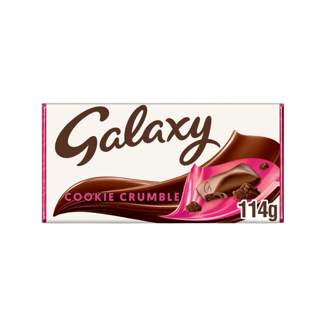 Galaxy Cookie Crumble & Milk Chocolate Block Bar 114g