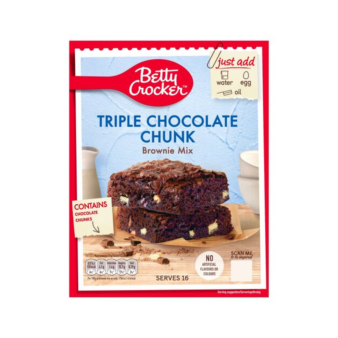 Betty Crocker Triple Chocolate Chunk Brownie Mix 415g