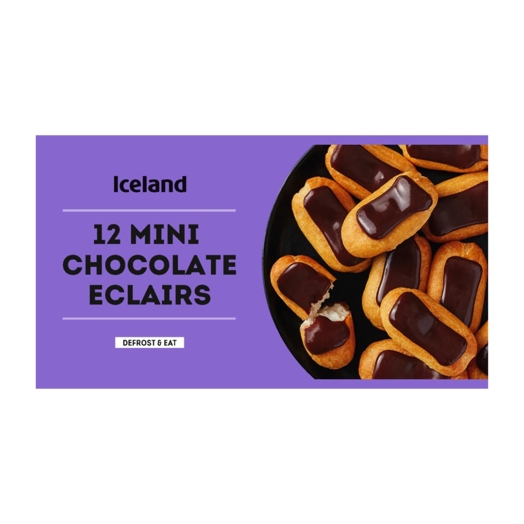 Iceland Mini Chocolate Eclairs 12 Pack 140g