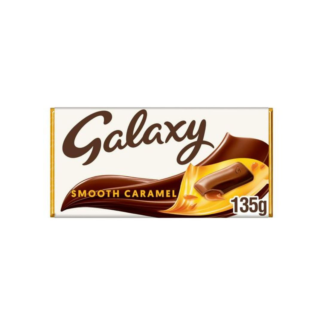 Galaxy Smooth Caramel & Milk Chocolate Block Bar 135g