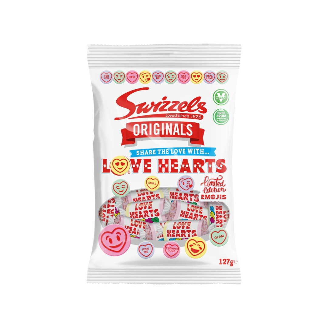 Swizzels Kind Hearts Fruit Flavour Fizzy Sweets 127g