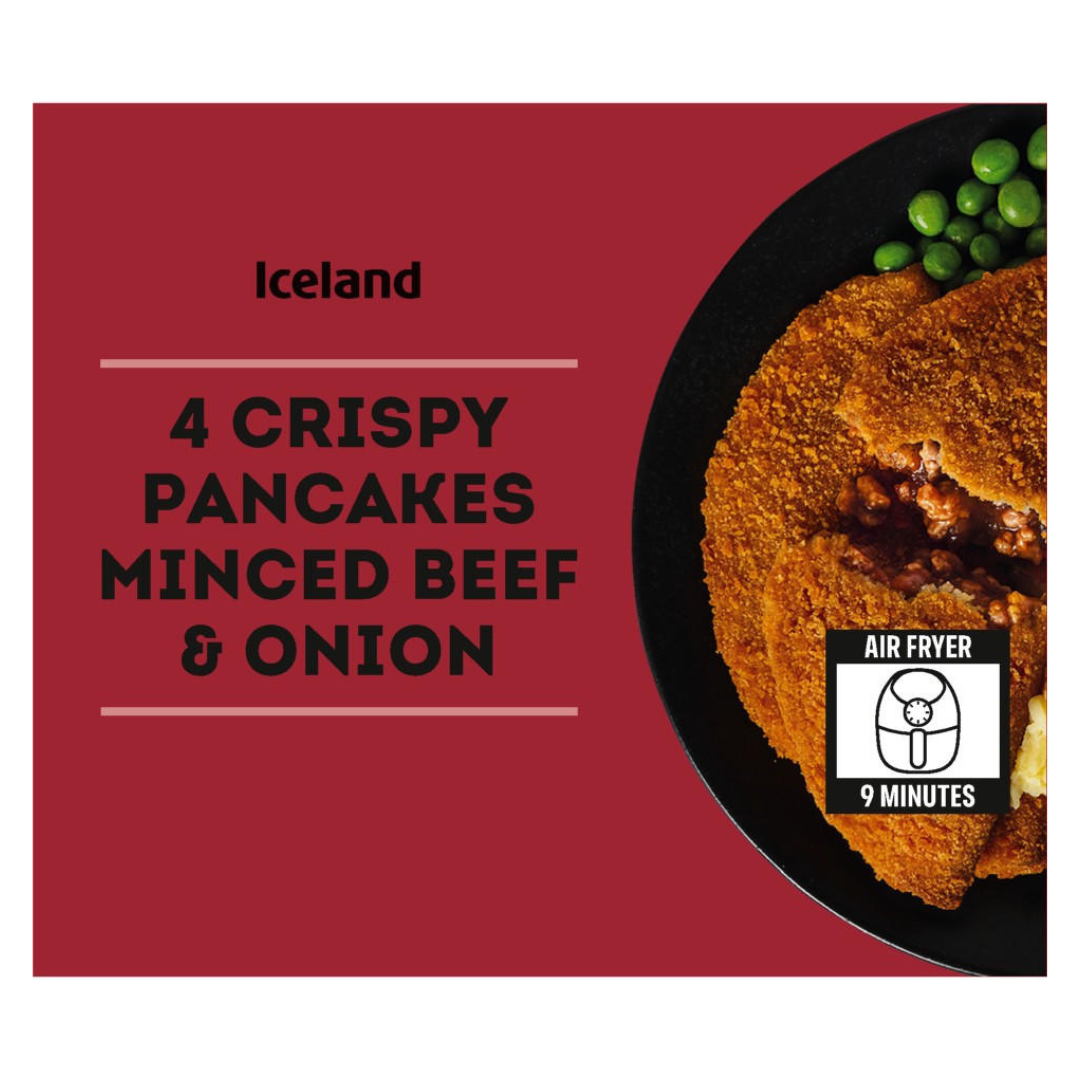 Iceland 4 Crispy Pancakes Minced Beef & Onion 250g