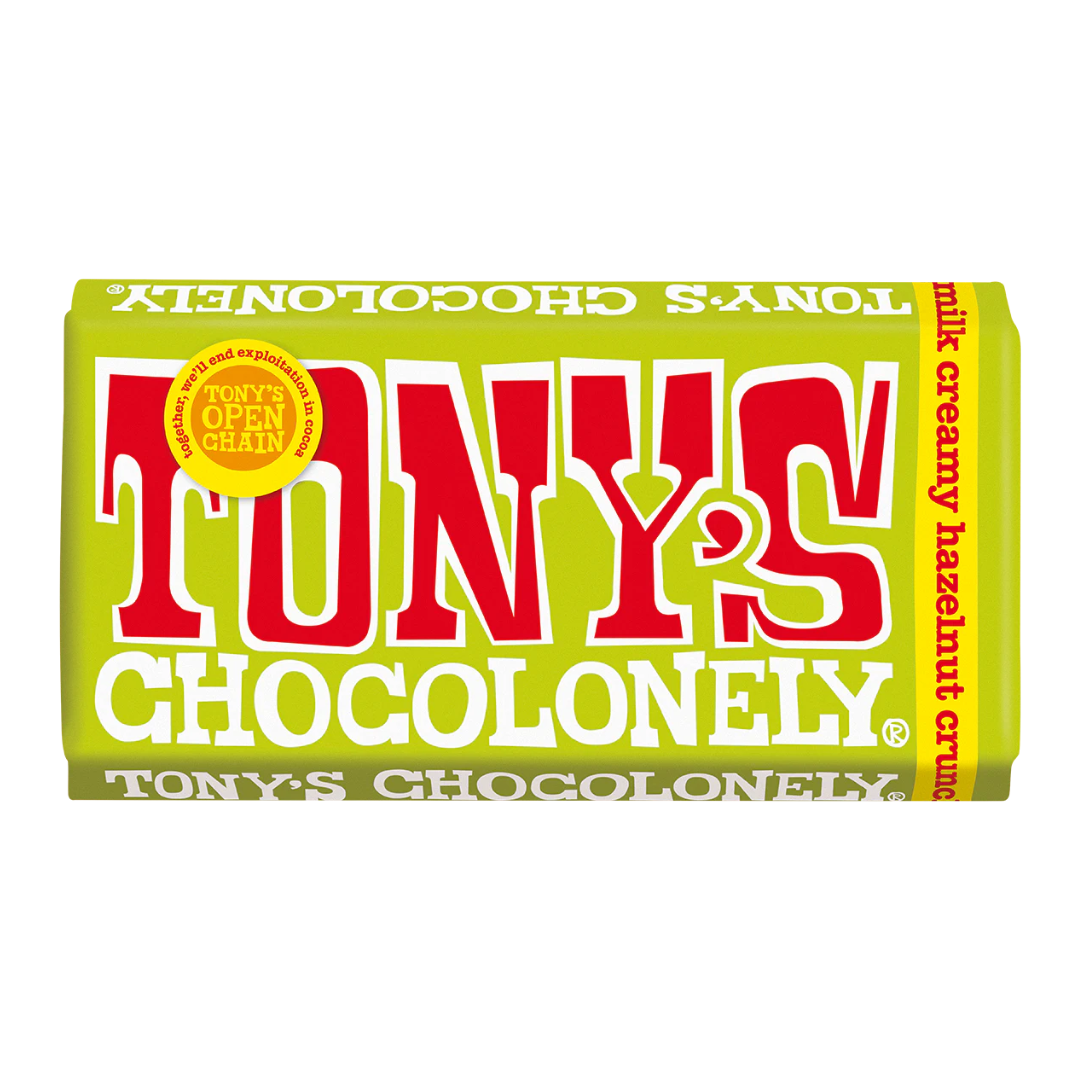 Tony's Chocolonely Fairtrade Milk Creamy Hazelnut Crunch 180g