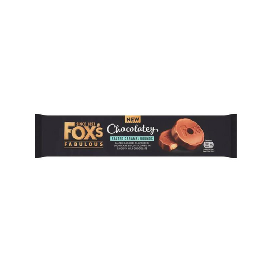 Fox's Salted Caramel Chocolatey Rounds - Shortcake Biscuits  130G