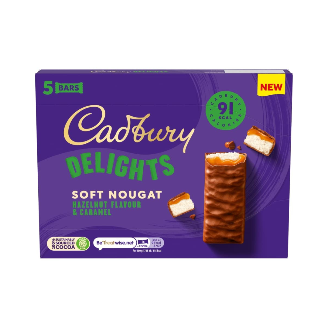 Cadbury Delight Soft Nougat Hazelnut & Caramel 88g