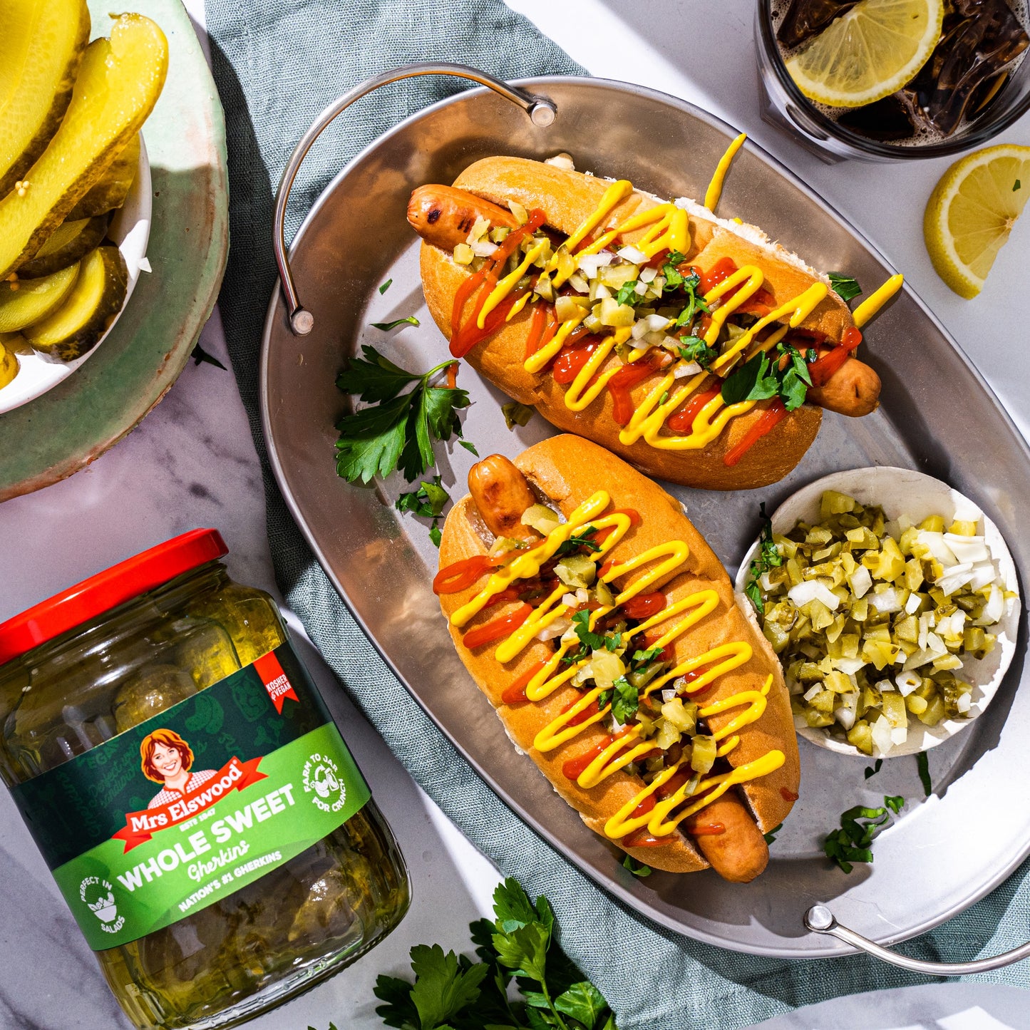 Mrs Elswood Whole Sweet Gherkins 670g