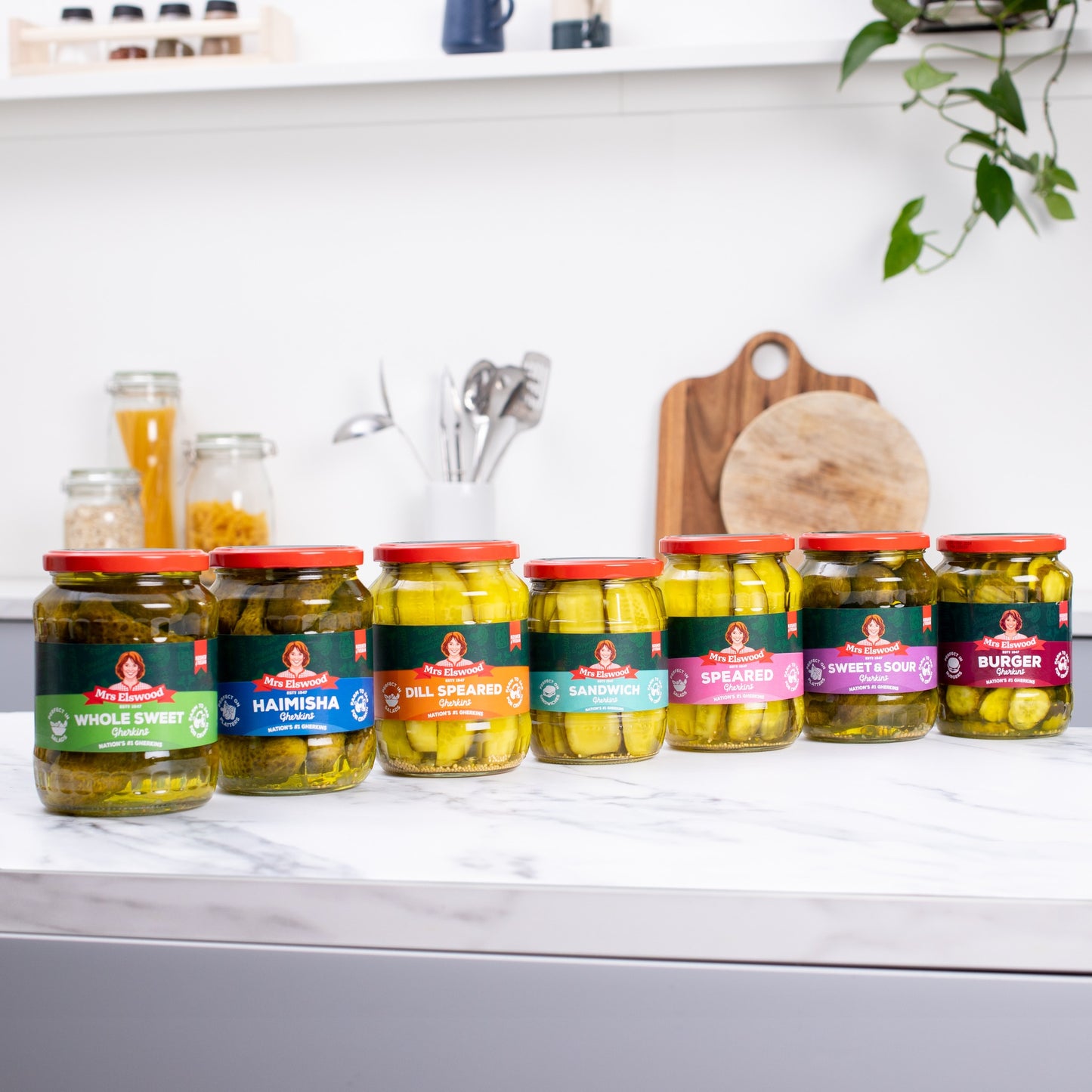 Mrs Elswood Burger Gherkins 670g