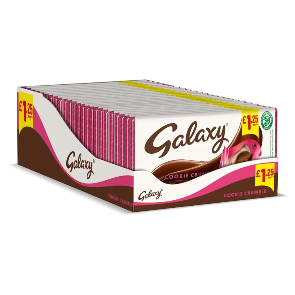 Galaxy Cookie Crumble & Milk Chocolate Block Bar 114g