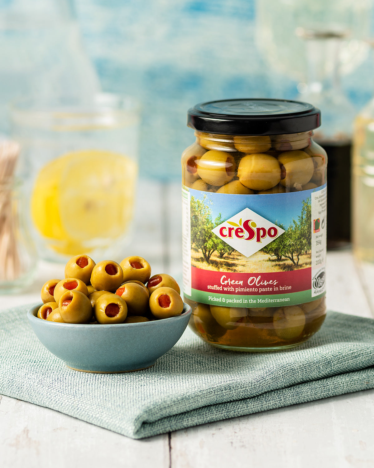 Crespo Stuffed Green Olive With Pimiento 354g