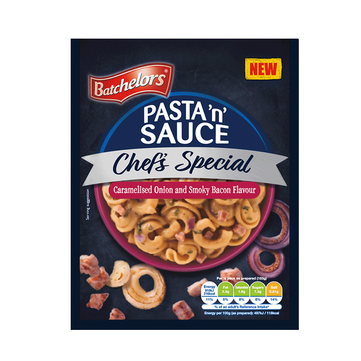 Batchelor Chef Special Carmelized Onions and Smokey Bacon Pasta 99g