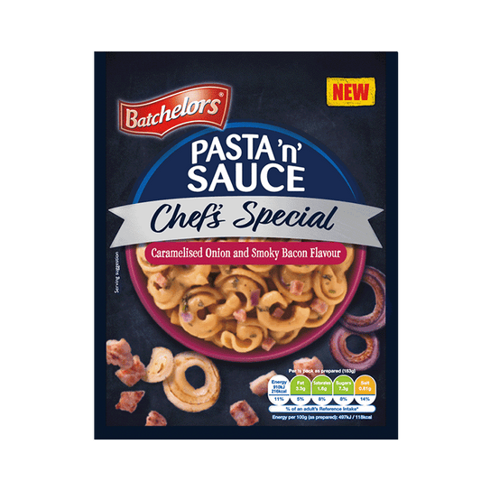 Batchelor Chef Special Carmelized Onions and Smokey Bacon Pasta 99g