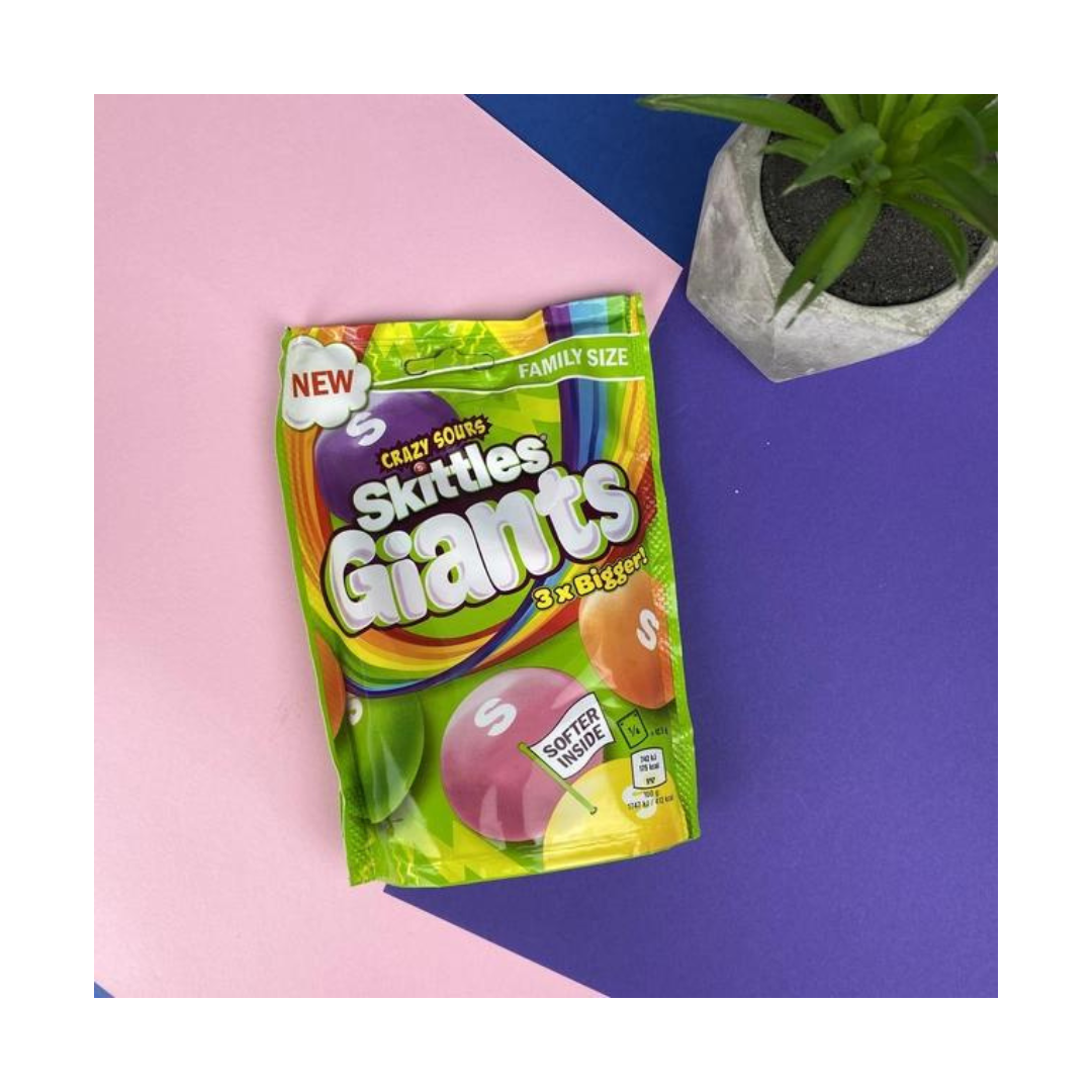 Skittles Giants Sour Sweets Treat Bag 116g