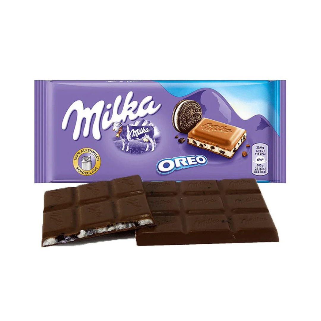 Milka Alpine Oreo Milk Chocolate Bar 100g