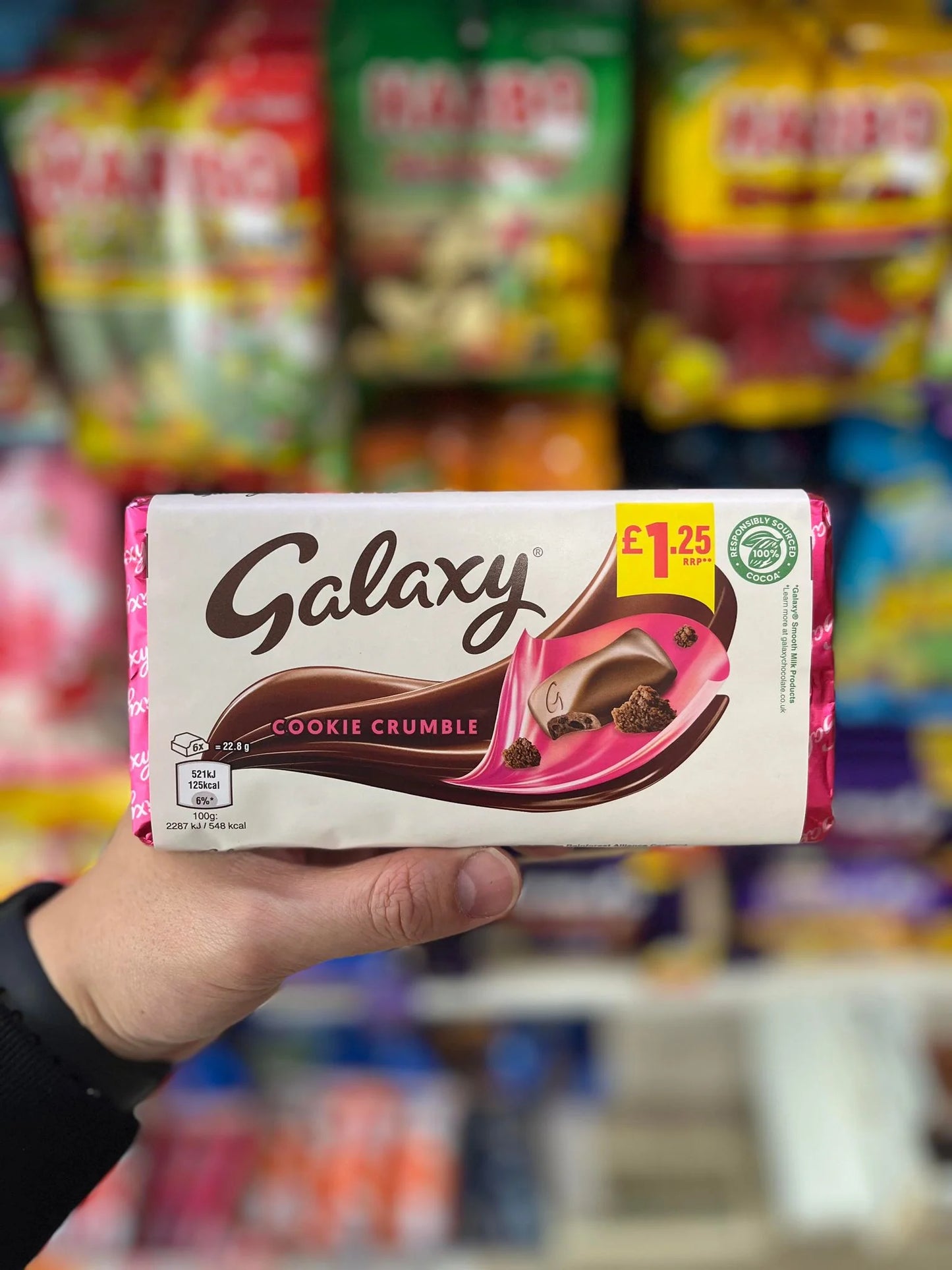 Galaxy Cookie Crumble & Milk Chocolate Block Bar 114g