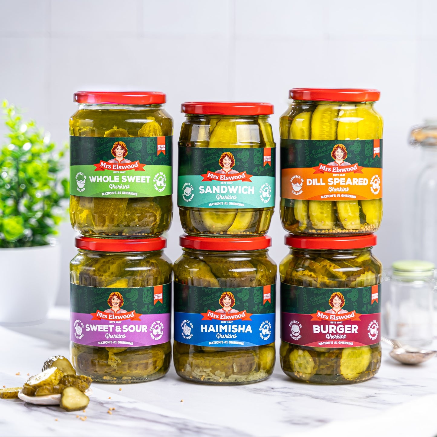 Mrs Elswood Whole Sweet Gherkins 670g