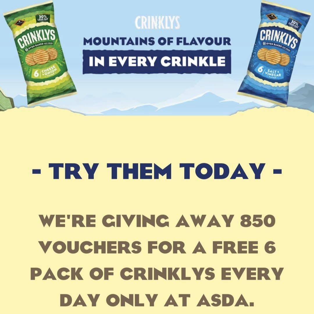 Jacob's Crinklys Salt & Vinegar Flavour Crisps 138g