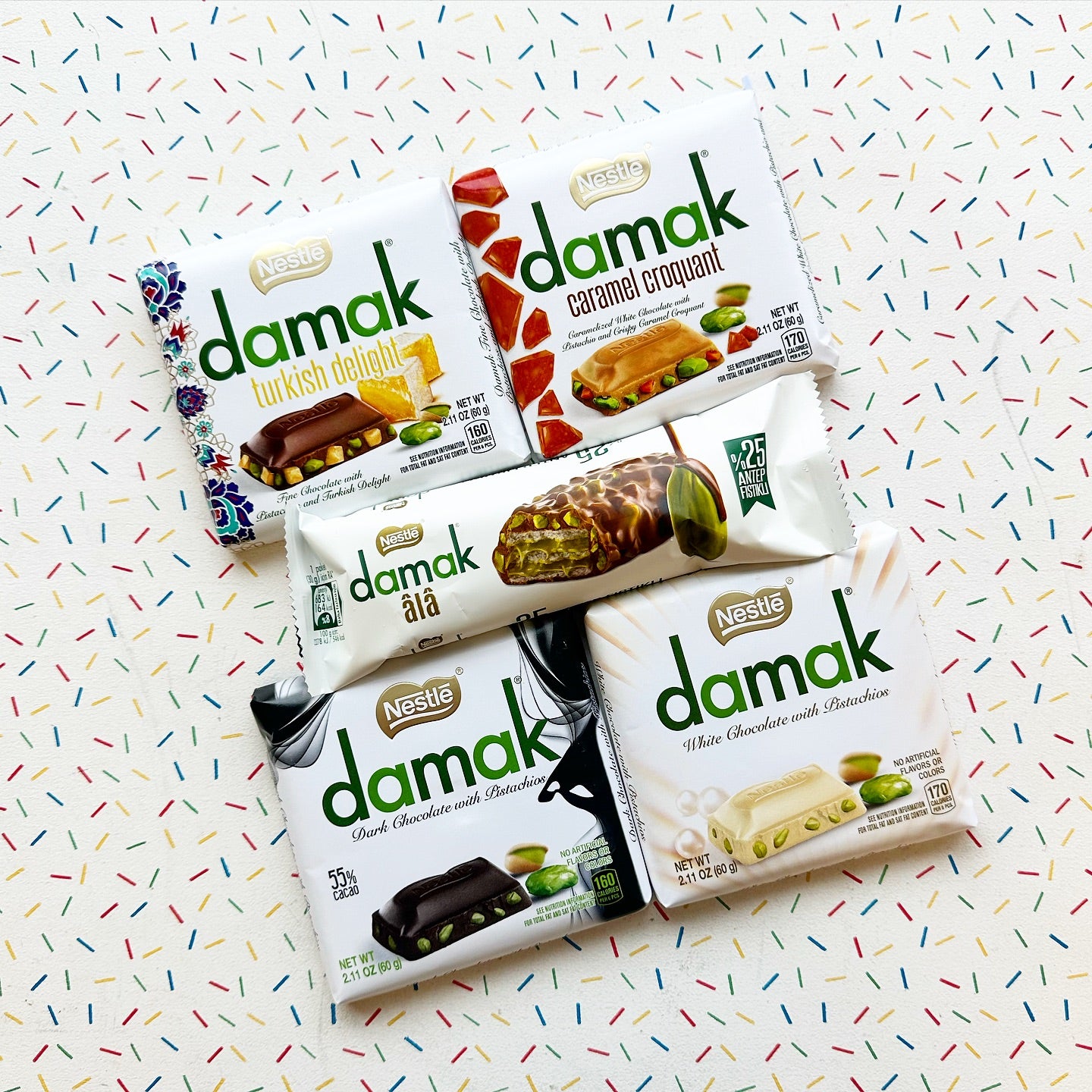 Nestle Damak White Chocolate with Pistachio 60g