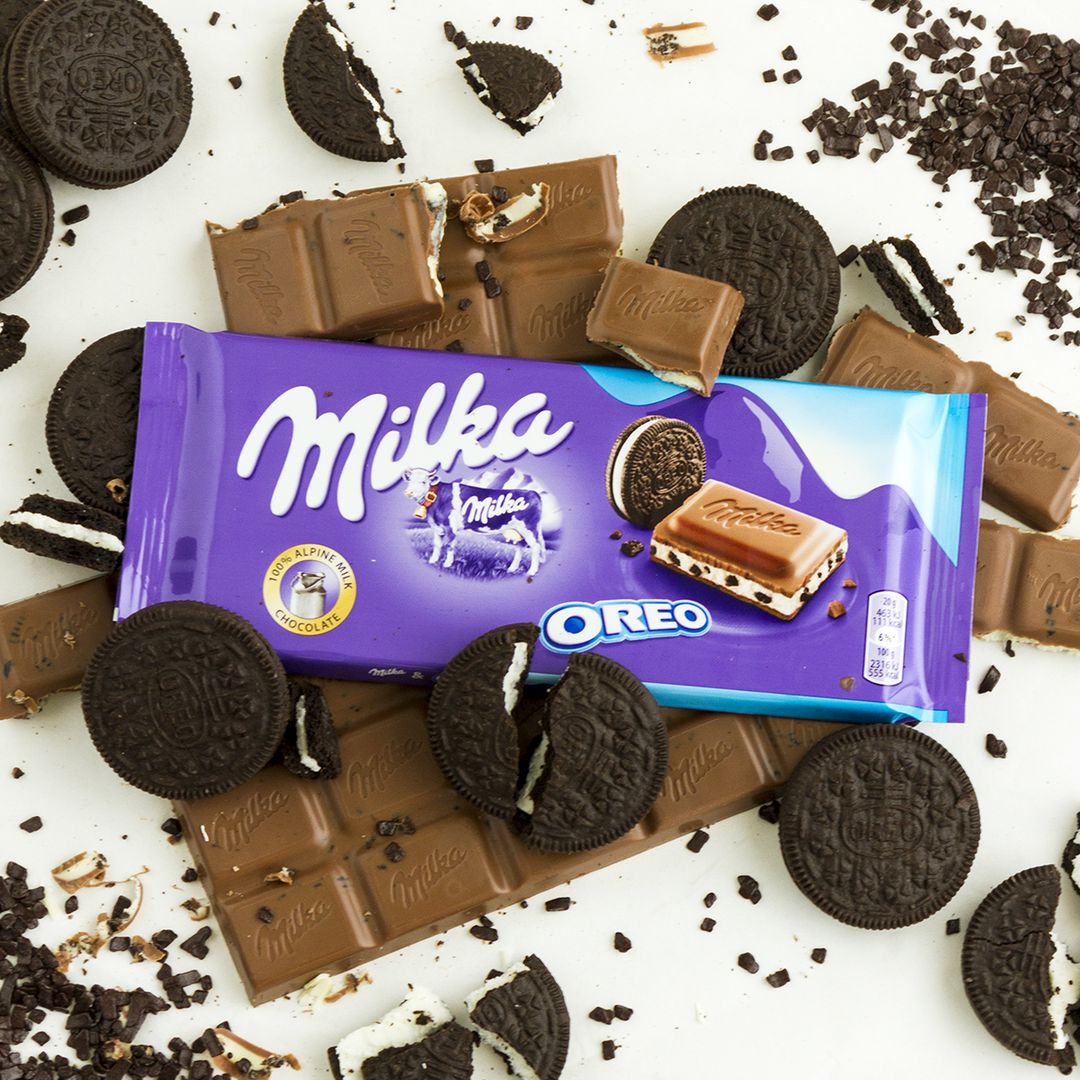 Milka Alpine Oreo Milk Chocolate Bar 100g