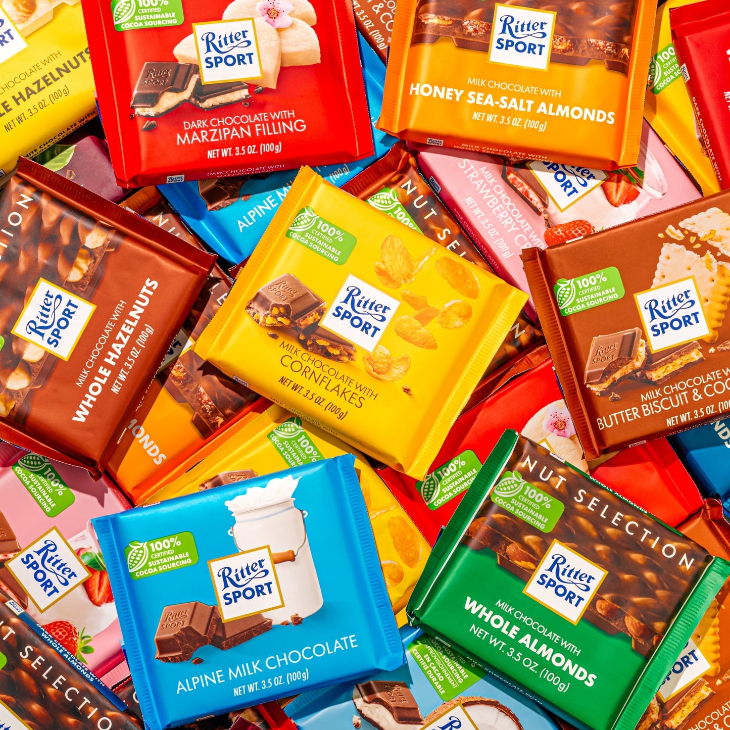 Ritter Sport Colourful Variety Marzipan 100g