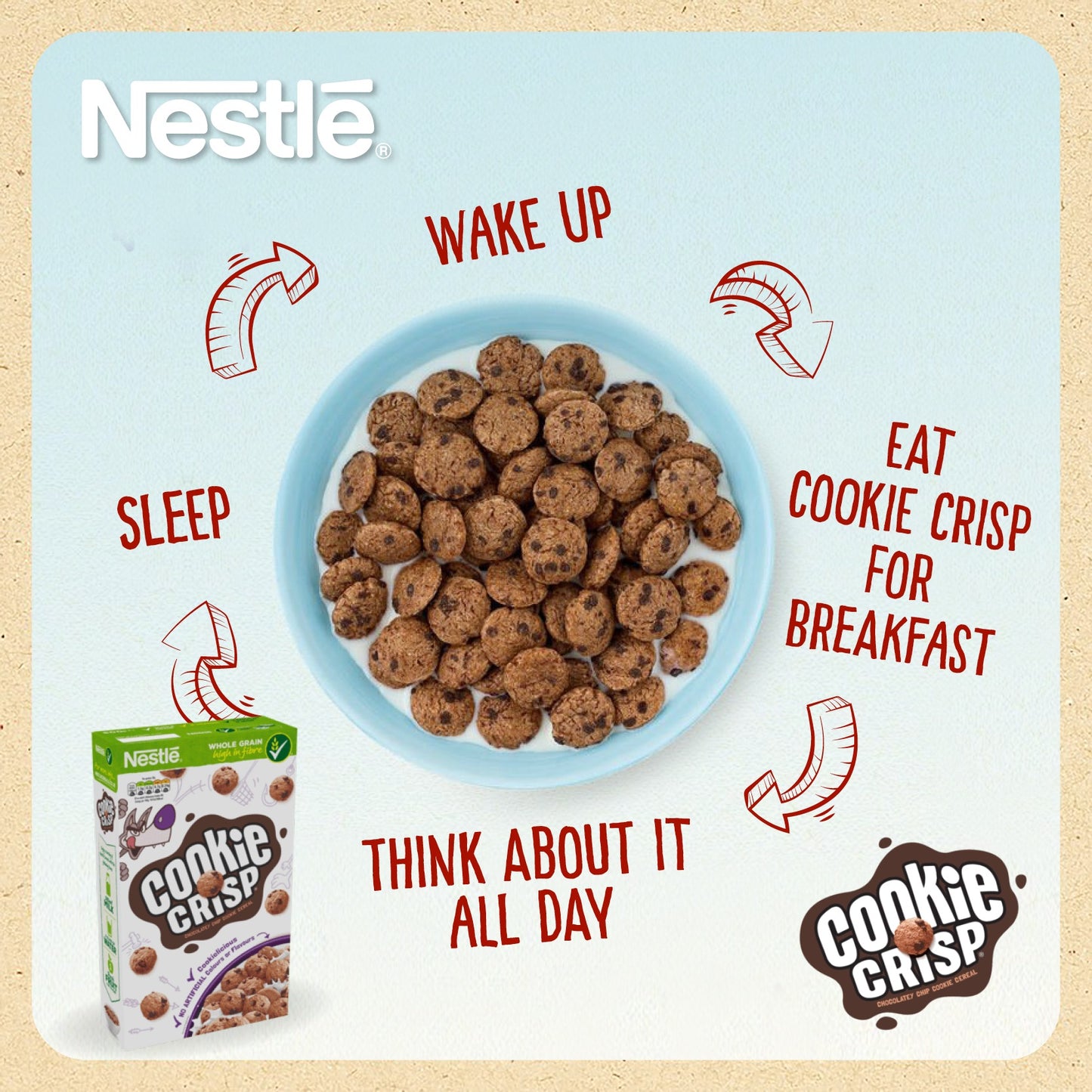 Nestle Cookie Crisp Chocolate Cereal 375g