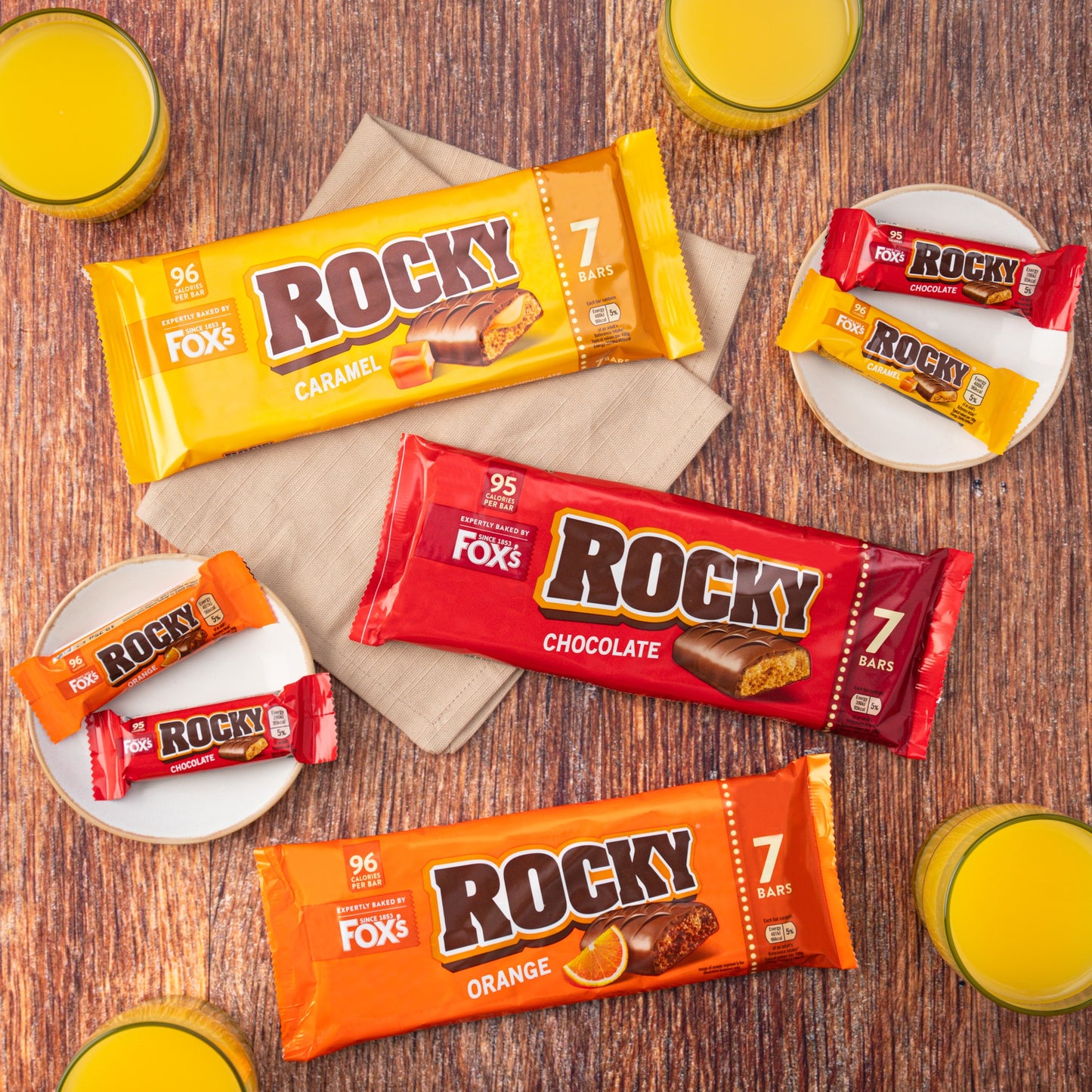 Fox's 5 Rocky Caramel Biscuit Bars 97.5g