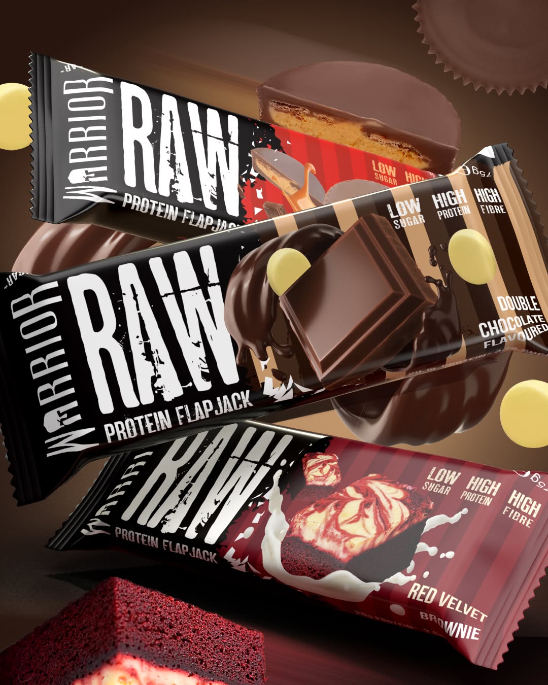 Warrior Raw Protein Oat Bar Red Velvet Brownie 75g