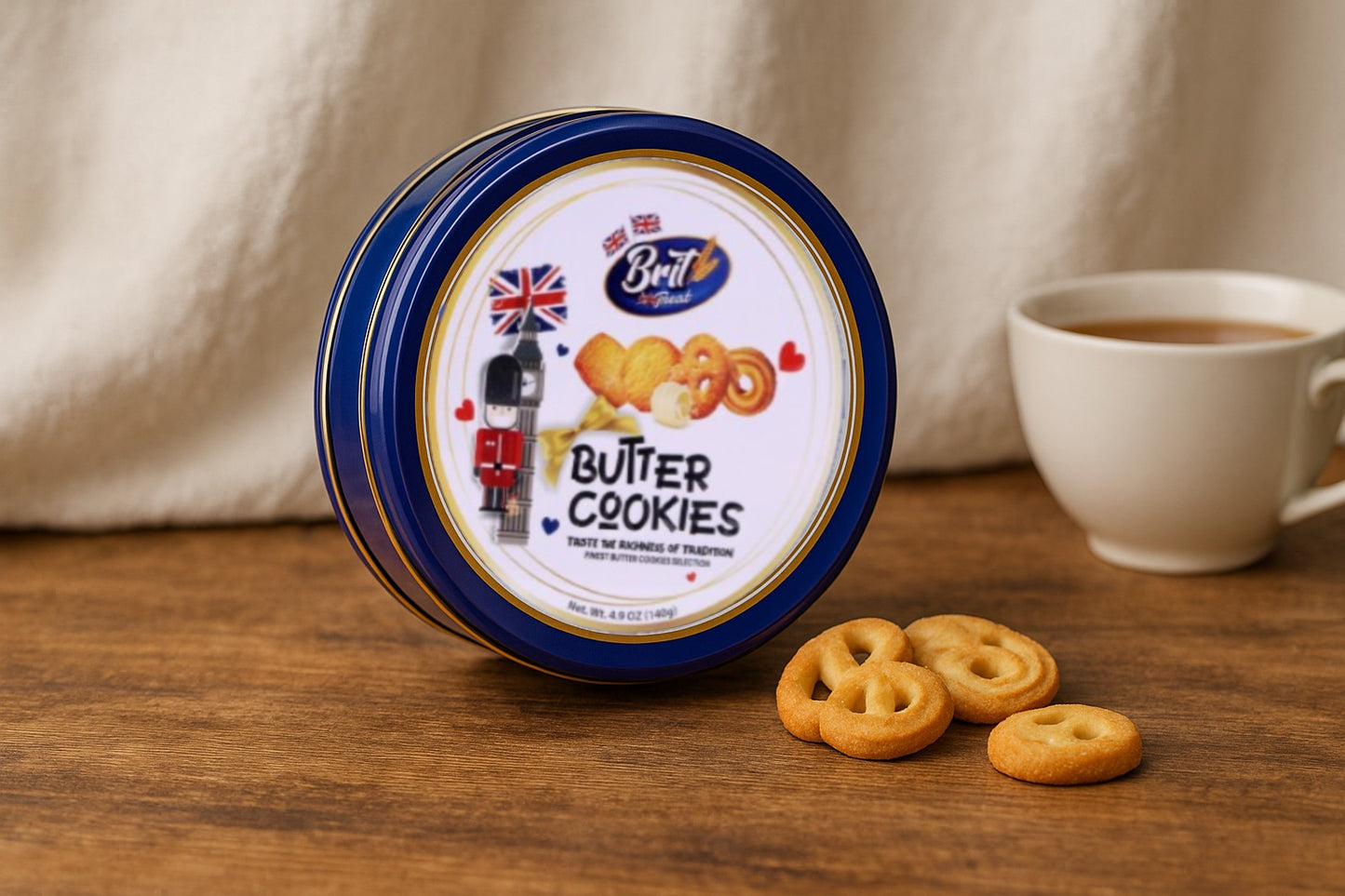 Brit Treat Butter Cookies Tin 140g