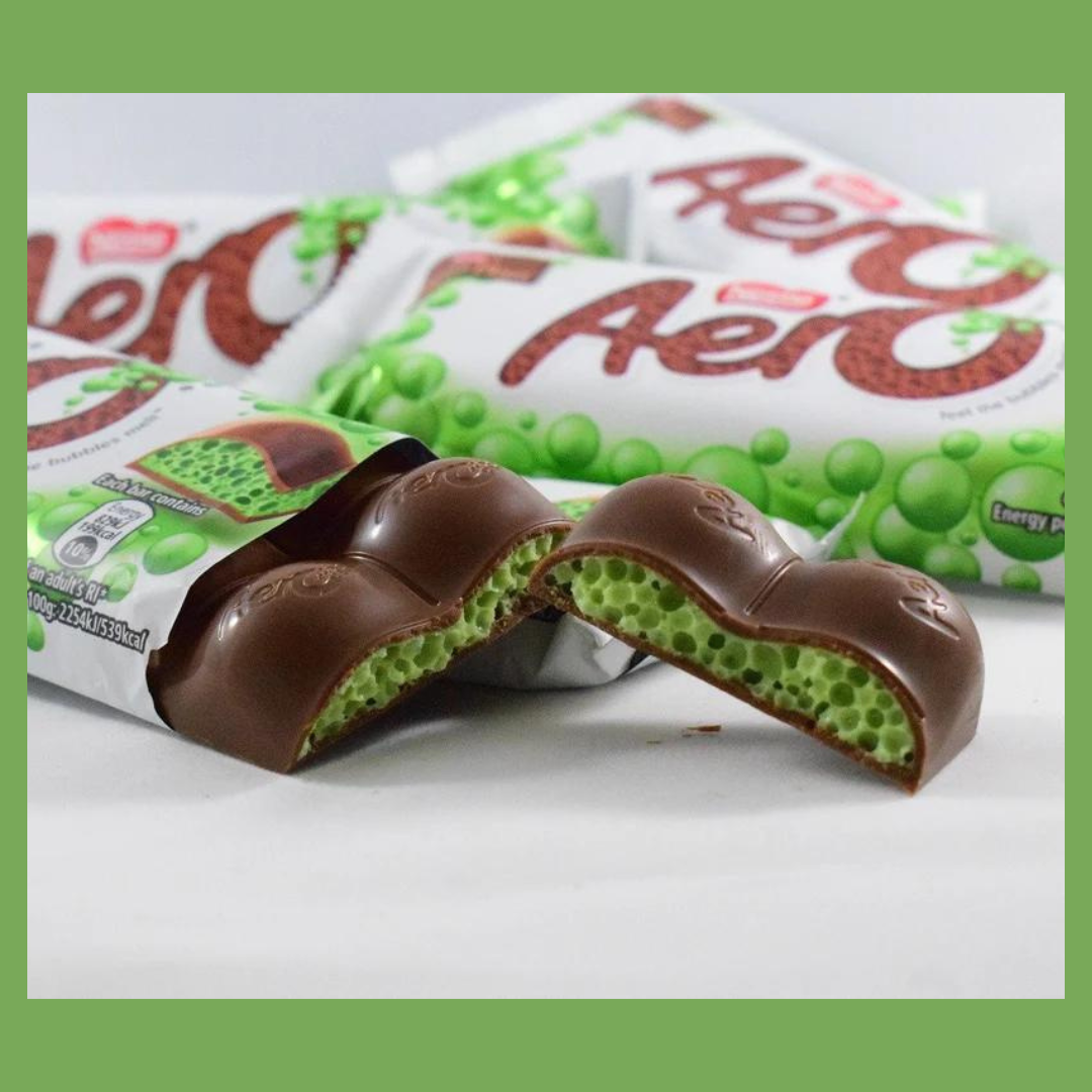 Aero Bubbly Peppermint Mint Chocolate Bar Multipack 108g