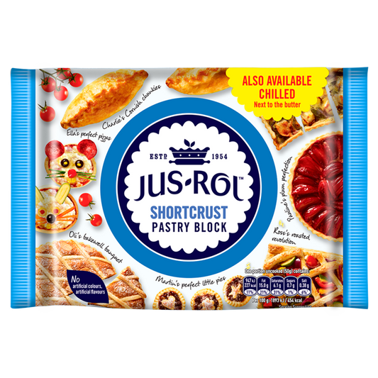 Jus-Rol Frozen Shortcrust Pastry Block 500g