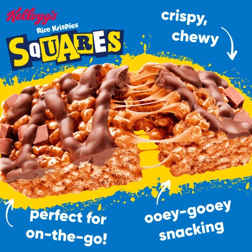 Kelloggs Rice Krispies Squares Curious Caramel & Chocolate 144g