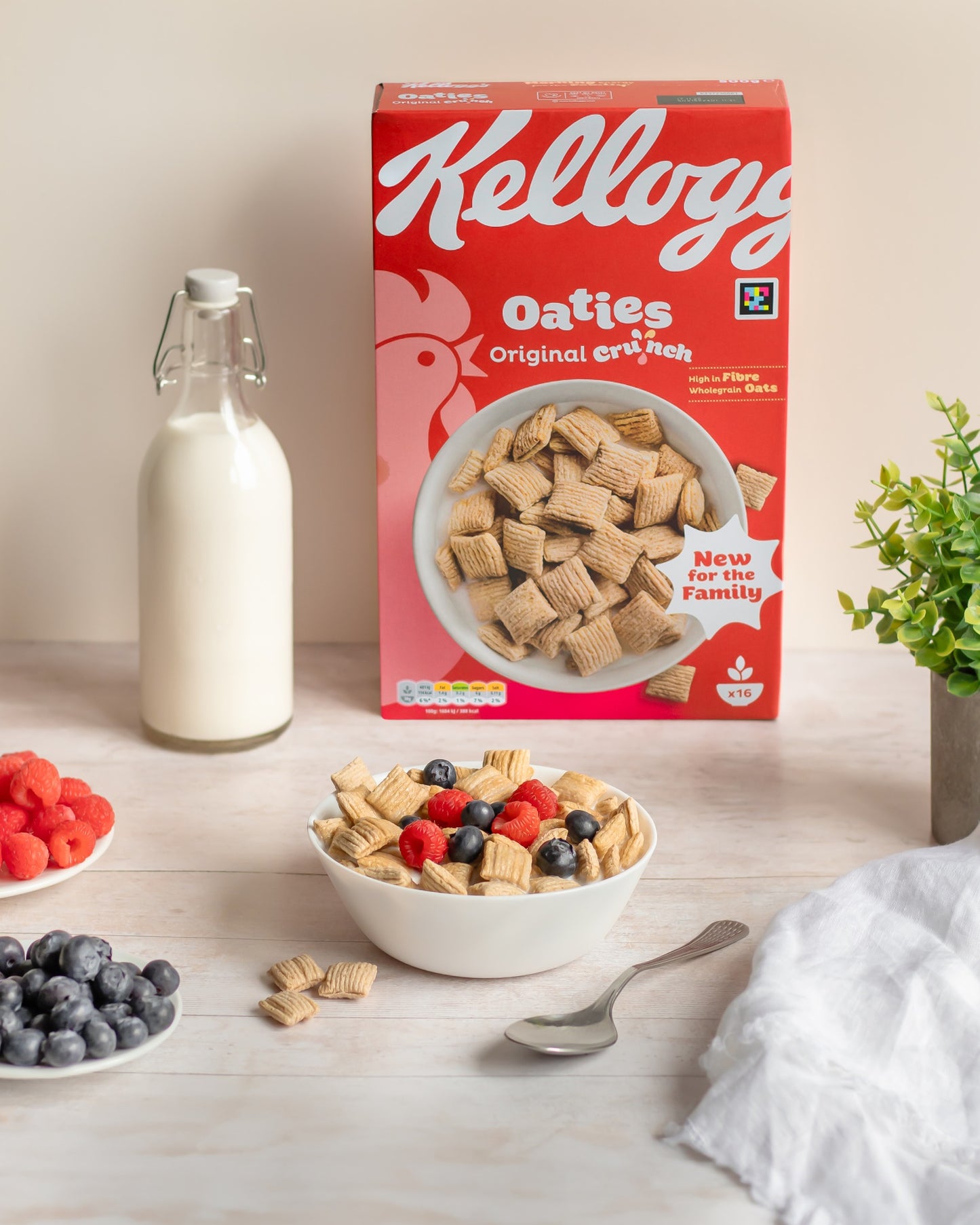 Kellogg's Oaties Original Crunch Breakfast Cereal 500g