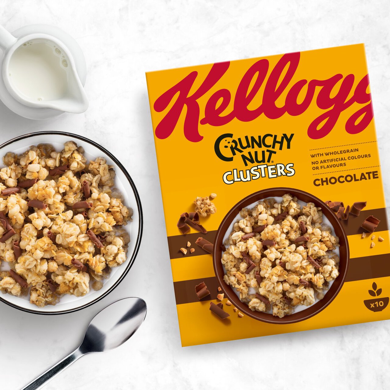 Kellogg's Crunchy Nut Chocolate Clusters Cereal 400g