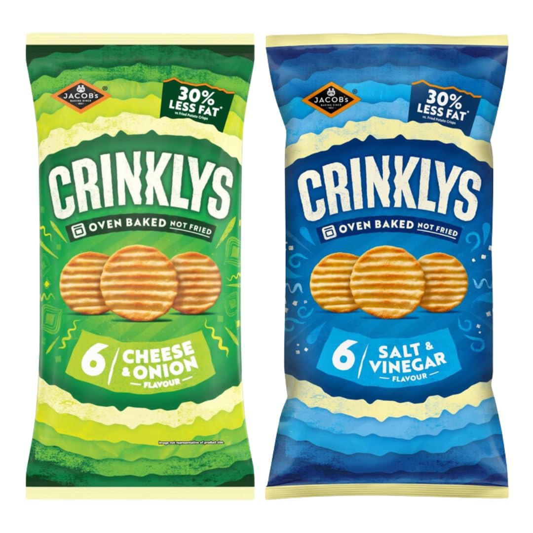 Jacob's Crinklys Salt & Vinegar Flavour Crisps 138g