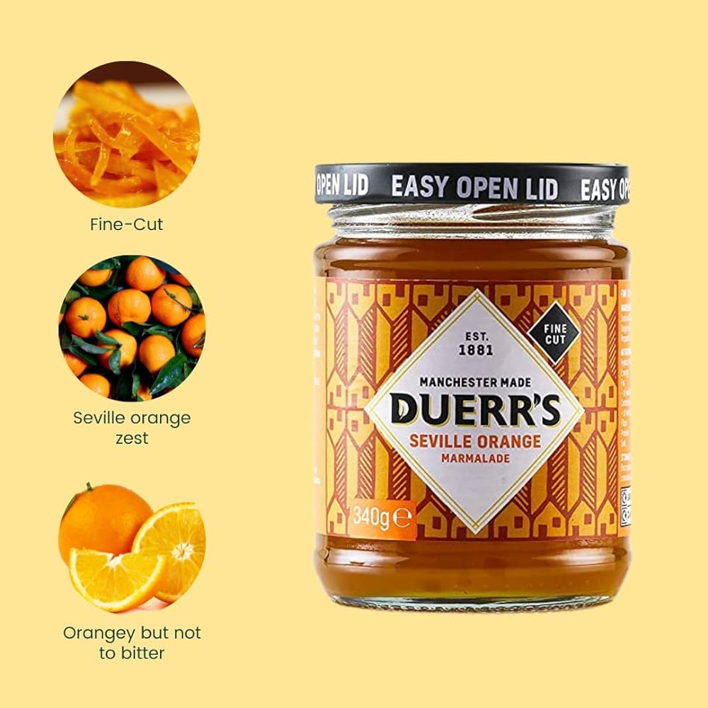 Duerr's Thick Cut Classic Seville Orange Marmalade 340g