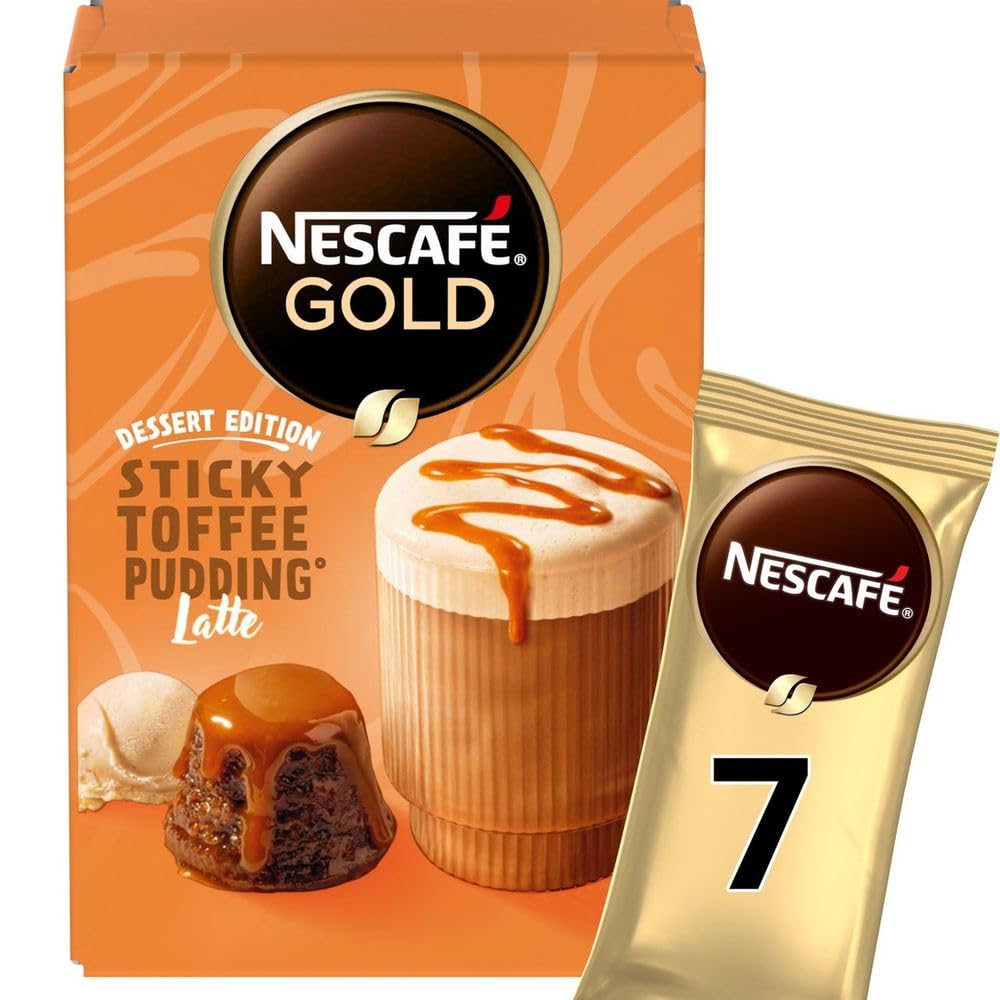 Nescafe Gold Sticky Toffee Pudding Latte Sachets 7 x 20g