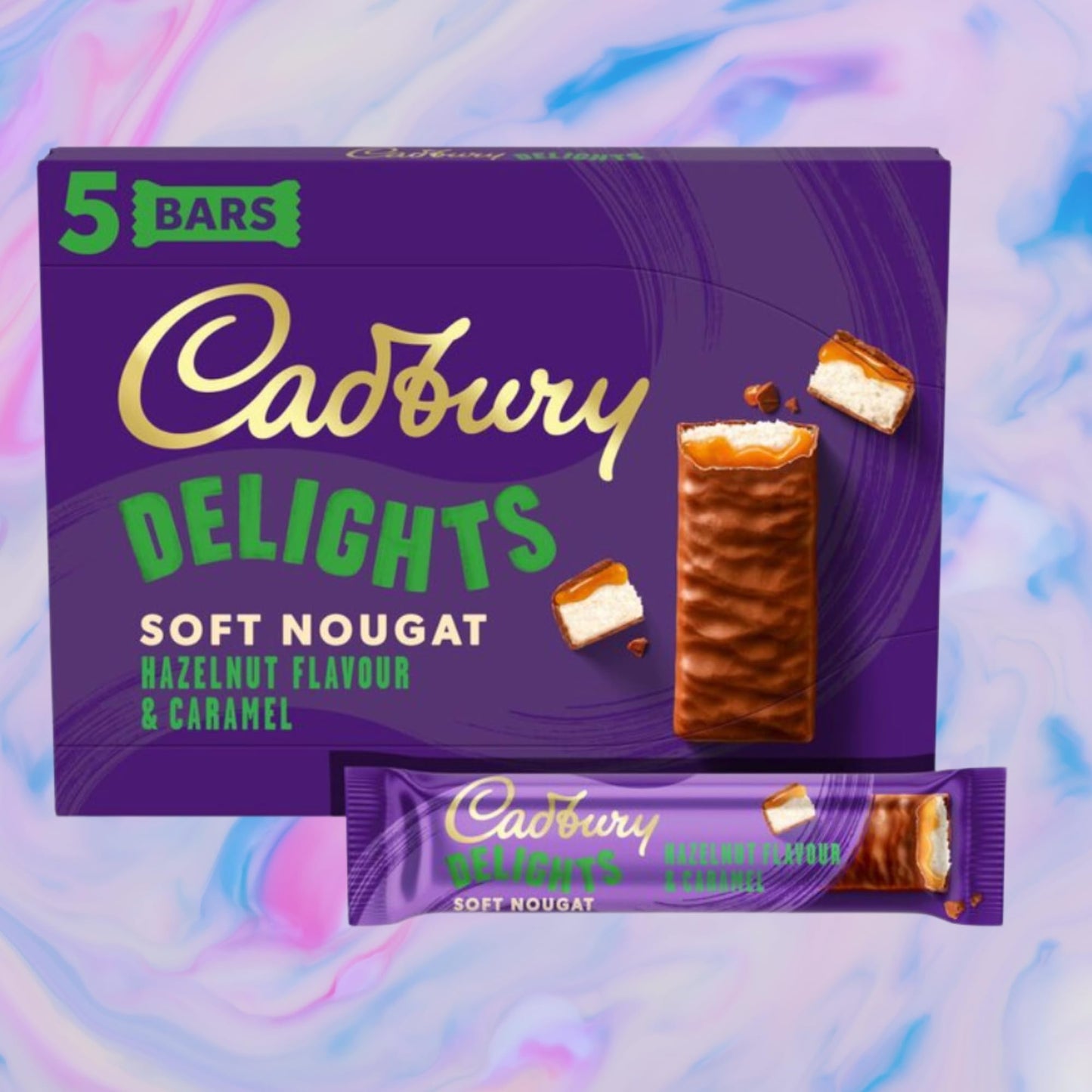 Cadbury Delight Soft Nougat Hazelnut & Caramel 88g